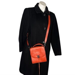 REBECCA MINKOFF Crossbody Bag Pebbled Leather Darren Messenger Tangelo